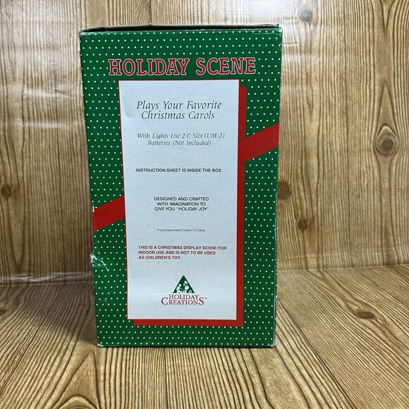 Vintage Santa & Grandfather Clock Musical Holiday Scene Holiday Creations 1993 - Picture 15 of 16